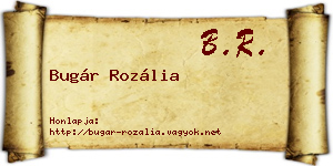 Bugár Rozália névjegykártya