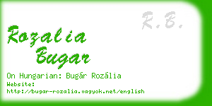 rozalia bugar business card